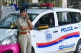 Một cảnh sát ở Bangalore, Ấn Độ, vào ngày 15/03/2022. (Ảnh: Manjunath Kiran/AFP qua Getty Images)