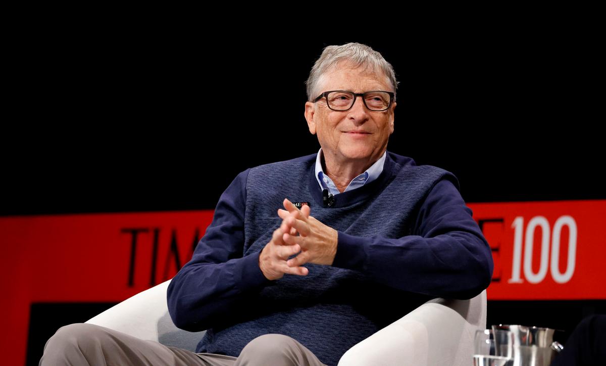 Ông Bill Gates nói chuyện trên sân khấu trong Hội nghị thượng đỉnh TIME100 2022 tại Jazz ở Trung tâm Lincoln, Thành phố New York, vào ngày 07/06/2022. (Ảnh: Jemal Countess/Getty Images for TIME)