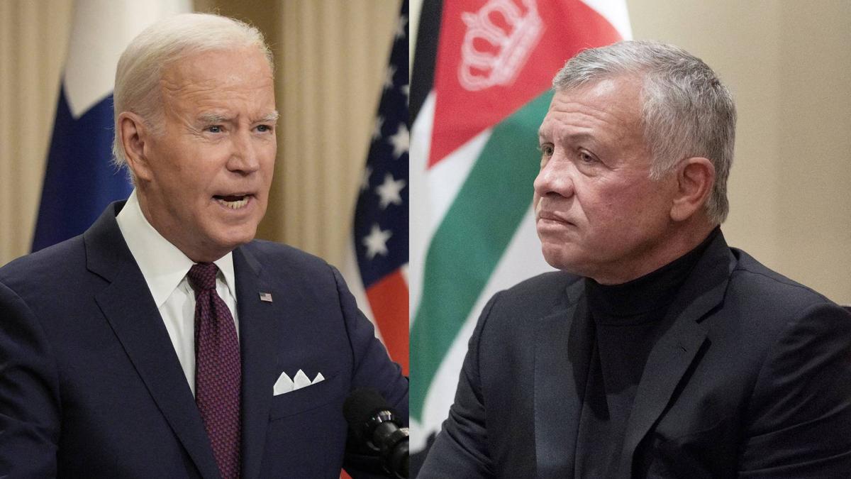 Tổng thống Hoa Kỳ Joe Biden nói trong cuộc họp báo chung với Tổng thống Phần Lan sau hội nghị thượng đỉnh các nhà lãnh đạo Hoa Kỳ-Bắc  u ở Helsinki hôm 13/07/2023. (Ảnh: Alessandro Rampazzo/AFP qua Getty Images) Vua Abdullah II của Jordan lắng nghe trong cuộc gặp với Ngoại trưởng Antony Blinken tại Bayt Al Urdon ở Amman, Jordan, vào ngày 26/05/2021. (Ảnh: Alex Brandon/Pool qua AP)