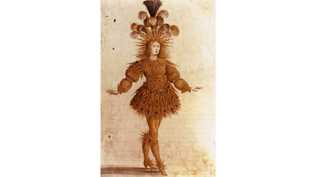 Vua Louis XIV, còn được gọi là Vua Mặt Trời, trong bức tranh “Vở ballet của đêm” (The Ballet of the Night), tranh của họa sĩ Henri de Gissey, năm 1653. (Ảnh: Tài liệu công cộng)