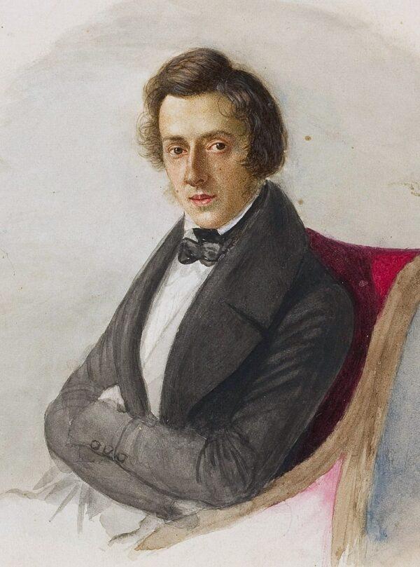 Nhà soạn nhạc Chopin ở tuổi 25, tranh do vợ sắp cưới của ông là Maria Wodzinska vẽ năm 1835. (Ảnh: Tài liệu công cộng)