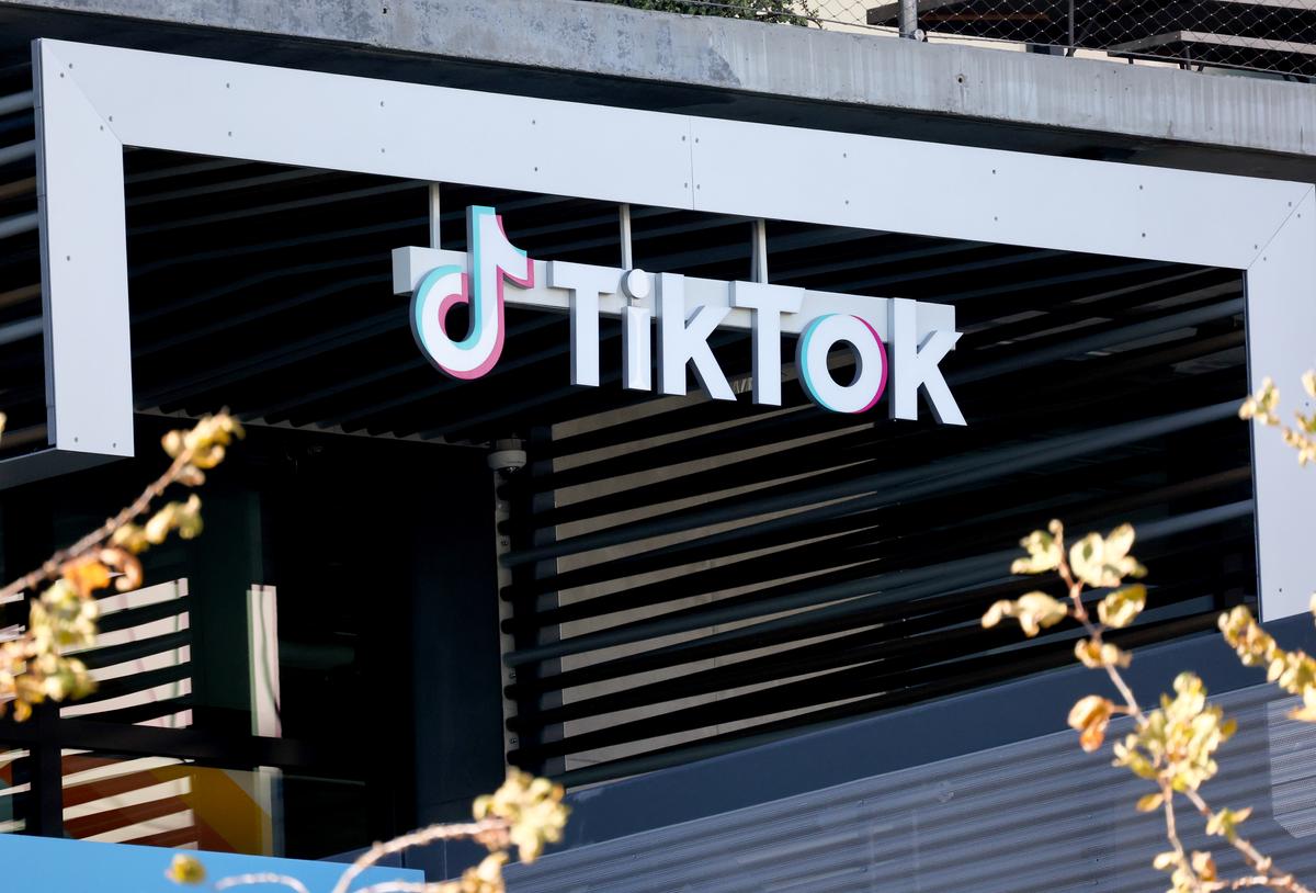 Văn phòng TikTok ở Thành phố Culver, California, vào ngày 20/12/2022. (Ảnh: Mario Tama/Getty Images)
