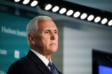 Ứng cử viên tổng thống thuộc Đảng Cộng Hòa đồng thời là cựu Phó Tổng thống Mike Pence trình bày về chính sách đối ngoại tại Viện Hudson ở Hoa Thịnh Đốn, hôm 18/09/2023. (Ảnh: Madalina Vasiliu/The Epoch Times)