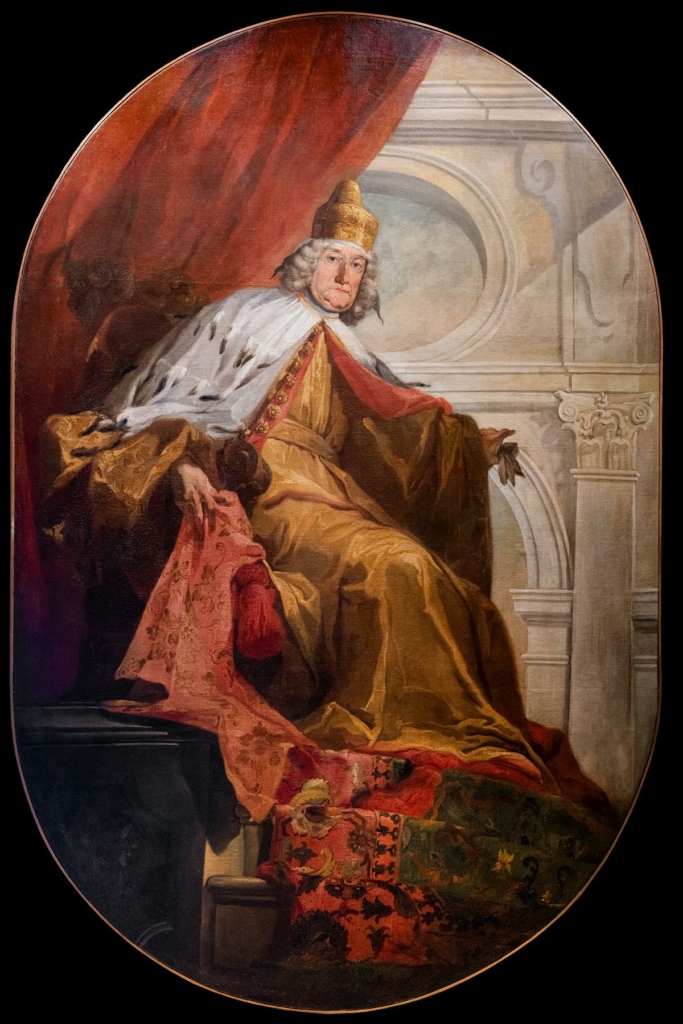 Tác phẩm “Portrait of Doge Giovanni II Corner” (Chân dung của Tổng trấn Giovanni II Corner) do họa sĩ Giovanni Domenico Tiepolo vẽ, khoảng năm 1715. Tranh sơn dầu trên vải canvas. Cung điện Rezzonico (Bảo tàng ở Venice thế kỷ 18), Venice. (Ảnh: Didier Descouens/CC BY-SA 4.0 DEED)