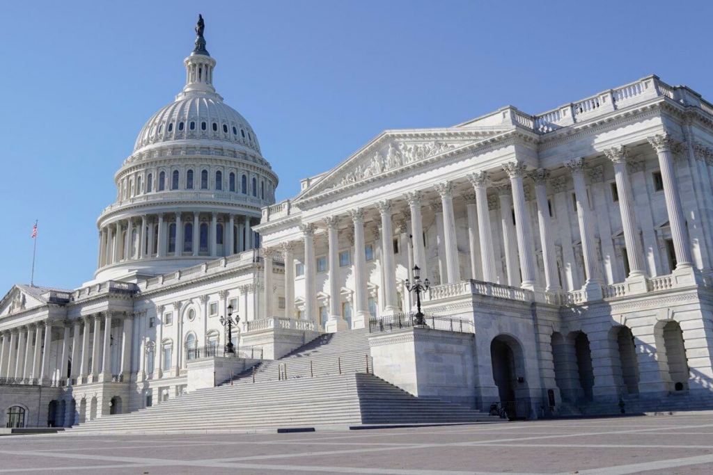 Tòa nhà Quốc hội Hoa Kỳ ở Hoa Thịnh Đốn hôm 03/11/2023. (Ảnh: Mariam Zuhaib/AP Photo)