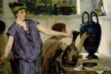 Liệu một mảnh đất sét có trở thành một chiếc bình đẹp đẽ không? Ảnh cắt từ bức “Etruscan Vase Painters” (Những họa sĩ vẽ bình hoa người Etruscan) của họa sĩ Sir Lawrence Alma-Tadema, năm 1871. (Ảnh: Tài liệu công cộng)