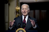 Tổng thống Joe Biden đưa ra nhận định về các hành động mới nhằm củng cố chuỗi cung ứng tại Phòng Hiệp ước Ấn Độ của Tòa Bạch Ốc vào ngày 27/11/2023. (Ảnh: Andrew Caballero-Reynolds/AFP qua Getty Images)