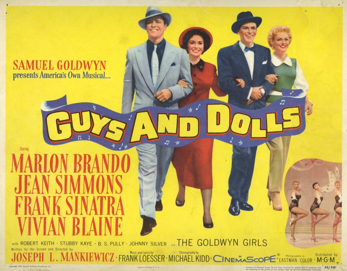 Bảng quảng cáo cho bộ phim “Guys and Dolls” năm 1955. (Ảnh: Hãng phim MovieStillsDB)