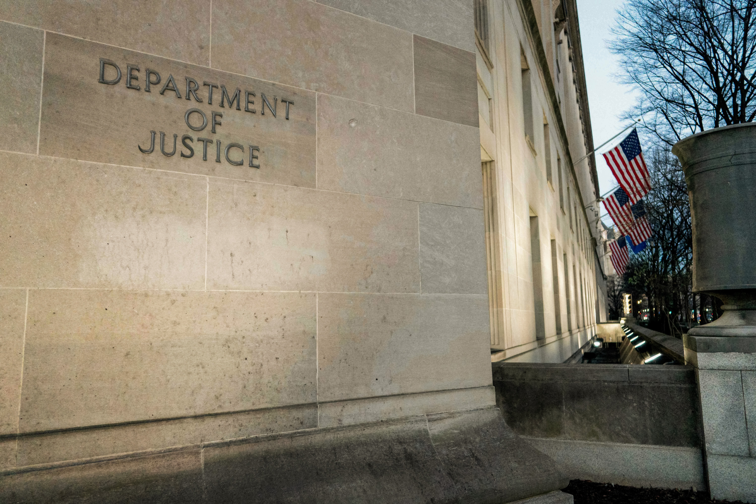 Tòa nhà Bộ Tư pháp ở Hoa Thịnh Đốn ngày 09/02/2022. (Ảnh: Stefani Reynolds/AFP qua Getty Images)
