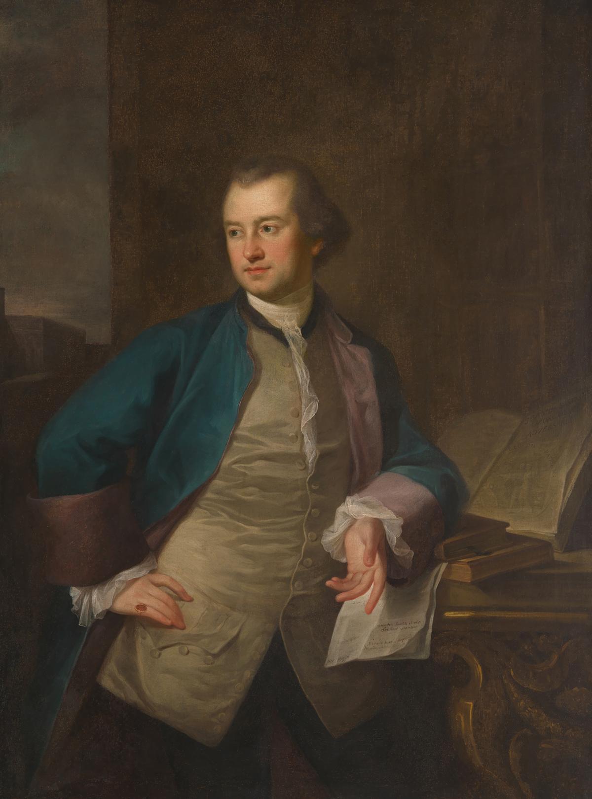 Tác phẩm “Dr. John Morgan” (Bác sĩ John Morgan) của họa sĩ Angelica Kauffmann. vẽ năm 1764. Sơn dầu trên vải canvas; kích thước 56.75 inch x 42.63 inch (~144cm x 108cm). Phòng trưng bày Chân dung Quốc gia, Viện Smithsonian, Thủ đô Hoa Thịnh Đốn. (Ảnh: Tài liệu công cộng)
