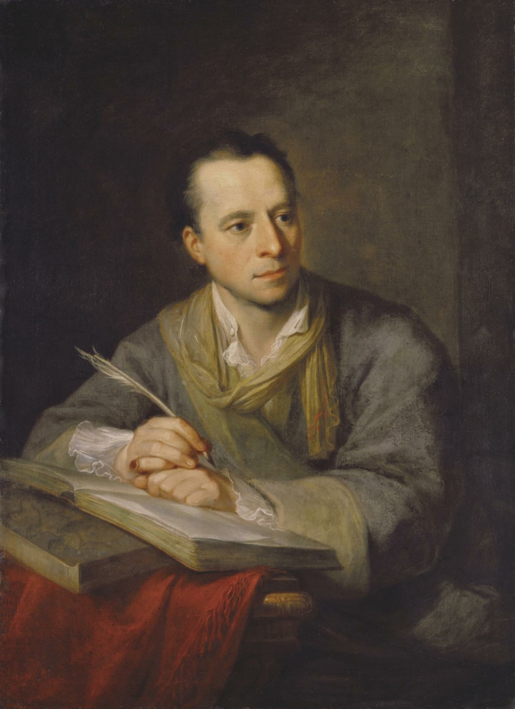 Tác phẩm “Portrait of Johann Joachim Winckelmann” (Chân dung ngài Johann Joachim Winckelmann) của họa sĩ Angelica Kauffmann, vẽ năm 1764. Sơn dầu trên vải canvas; kích thước: 38.1 inch x 27.9 inch (~97cm x 70.9cm). Bảo tàng Kunsthaus Zürich, Thụy Sĩ. (Ảnh: Tài liệu công cộng)