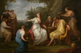 Tác phẩm “The Sorrow of Telemachus” (Nỗi buồn của chàng Telemachus) của họa sĩ Angelica Kauffmann, năm 1783. Sơn dầu trên vải canvas; kích thước: 32.75 inch x 45 inch (~83cm x 114cm). Bảo tàng Nghệ thuật Metropolitan, thành phố New York. (Tài liệu công cộng)