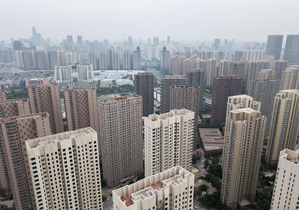 Các tòa chung cư ở Thiên Tân, Trung Quốc nhìn từ trên cao, hôm 10/05/2018. (Ảnh: Fred Dufour/AFP qua Getty Images)