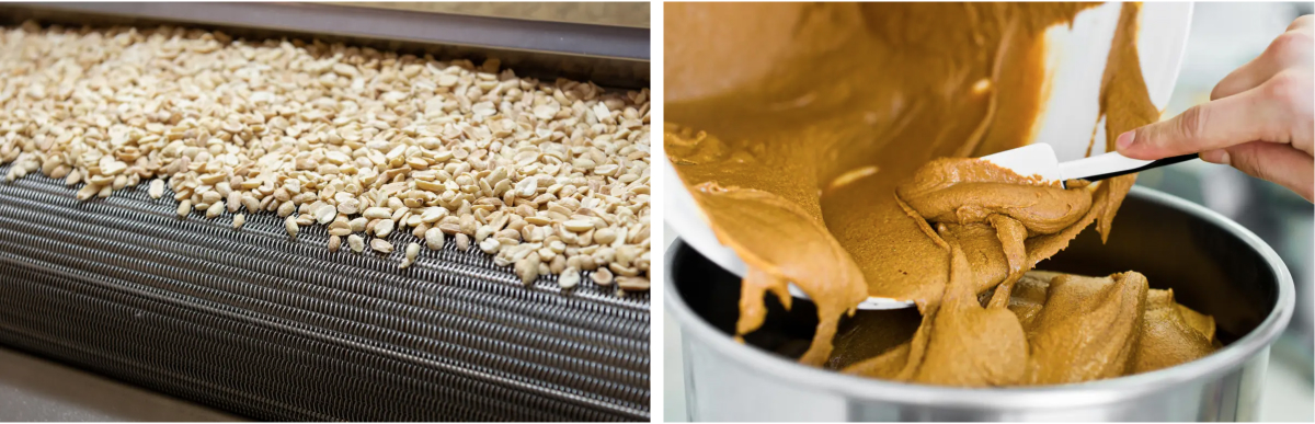 Các sản phẩm đậu phộng, kể cả bơ đậu phộng, có thể bị nhiễm khuẩn trong quá trình sản xuất. (Ảnh: Nordroden/Shutterstock, Mironov Vladimir/Shutterstock)