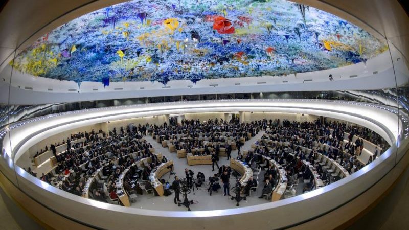 Hội đồng Nhân quyền Liên Hiệp Quốc tại Geneva — Đại diện của chính quyền cộng sản Trung Quốc đã gây ra một biến cố ngoại giao. (Ảnh: Getty Images)