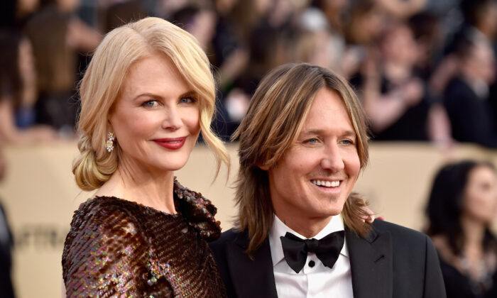 Nữ diễn viên Nicole Kidman (trái) và nhạc sĩ Keith Urban tham dự Lễ trao giải Hiệp hội Diễn viên Màn ảnh Thường niên lần thứ 24 tại The Shrine Auditorium vào ngày 21/01/2018 tại Los Angeles, California. (Ảnh: Frazer Harrison/Getty Images)