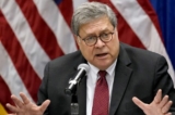 Tổng Chưởng lý William Barr nói chuyện tại St. Louis, Minnesota, vào ngày 15/10/2020. (Ảnh: Jeff Roberson/AP Photo)