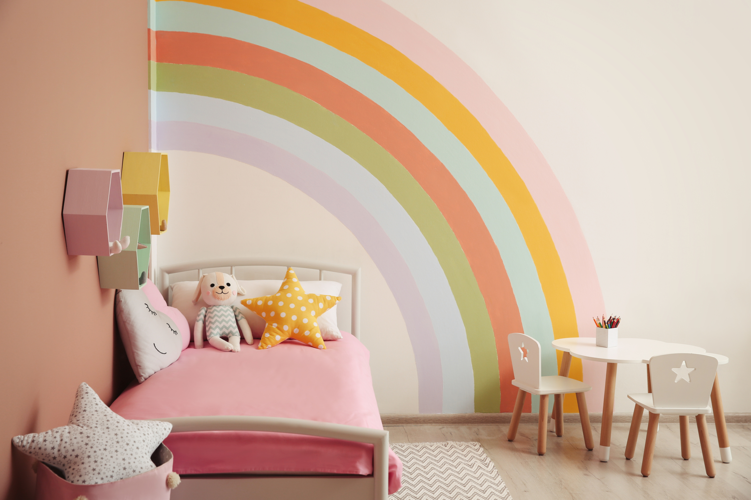 Phòng dành cho trẻ em có thể tạo chút màu sắc trẻ con hơn. (Ảnh: Shutterstock)