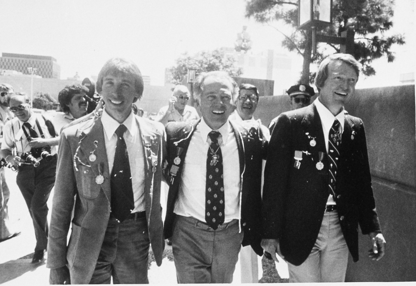 Một bức ảnh năm 1978 của phi hành đoàn Double Eagle II (từ trái sang phải) ông Larry Newman, ông Ben Abruzzo, và ông Maxie Anderson. Bảo tàng Hàng không và Không gian San Diego. (Ảnh: Tài liệu công cộng)