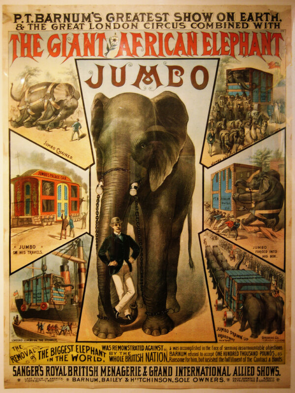 Bích chương của chú voi Jumbo. (Ảnh: Tài liệu công cộng)