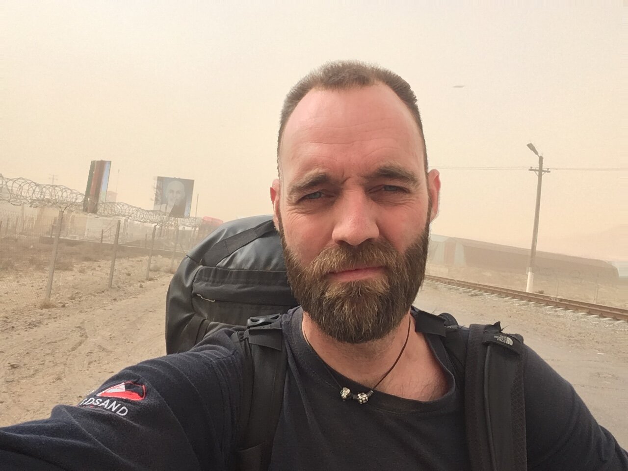 Anh Pedersen tại biên giới Afghanistan - Turkmenistan vào năm 2018. (Ảnh: Đăng dưới sự cho phép của anh Thor Pedersen)