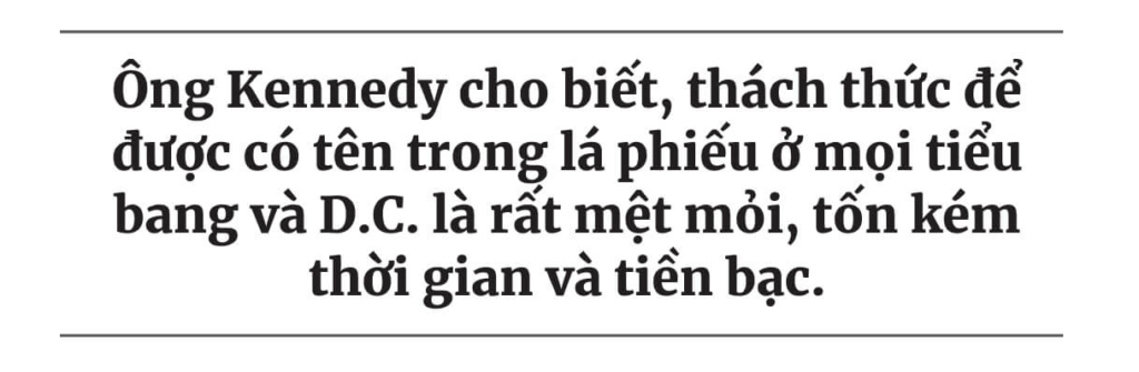 Ông RFK Jr. tìm kiếm con đường chiến thắng bằng cách buộc Hạ viện bầu chọn tổng thống