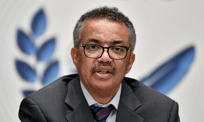 Tổng Giám đốc Tổ chức Y tế Thế giới (WHO) Tedros Adhanom Ghebreyesus tại Geneva, Thụy Sĩ, vào ngày 03/07/2020. (Ảnh: Fabrice Coffrini/Pool qua Reuters)