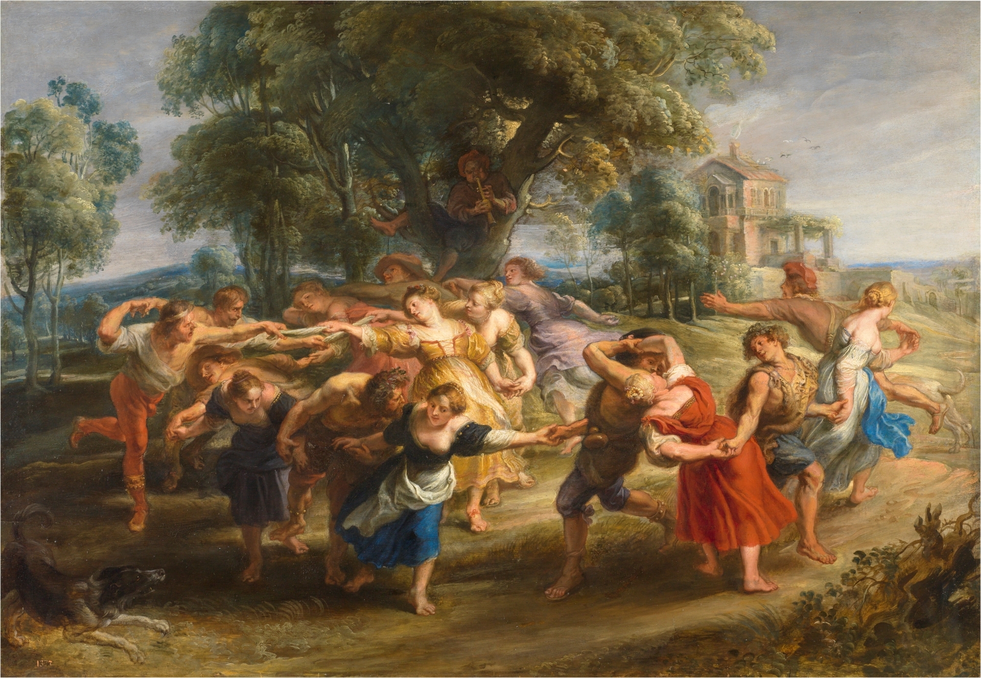 Tác phẩm “The Dance of the Villagers” (Vũ điệu của Dân làng) của họa sĩ Peter Paul Rubens, năm 1630–35. Tranh sơn dầu trên gỗ. Bảo tàng Prado, Madrid. (Ảnh: Tài liệu công cộng)