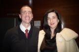 Cô Brett Norsworthy (phải) cùng bạn trai, anh Brendan Shipp thưởng thức Nghệ thuật Biểu diễn Shen Yun tại Trung tâm Nghệ thuật Biểu diễn The Long Center, thành phố Austin, tiểu bang Texas, hôm 05/01/2024. (Ảnh: Sonia Wu/The Epoch Times)