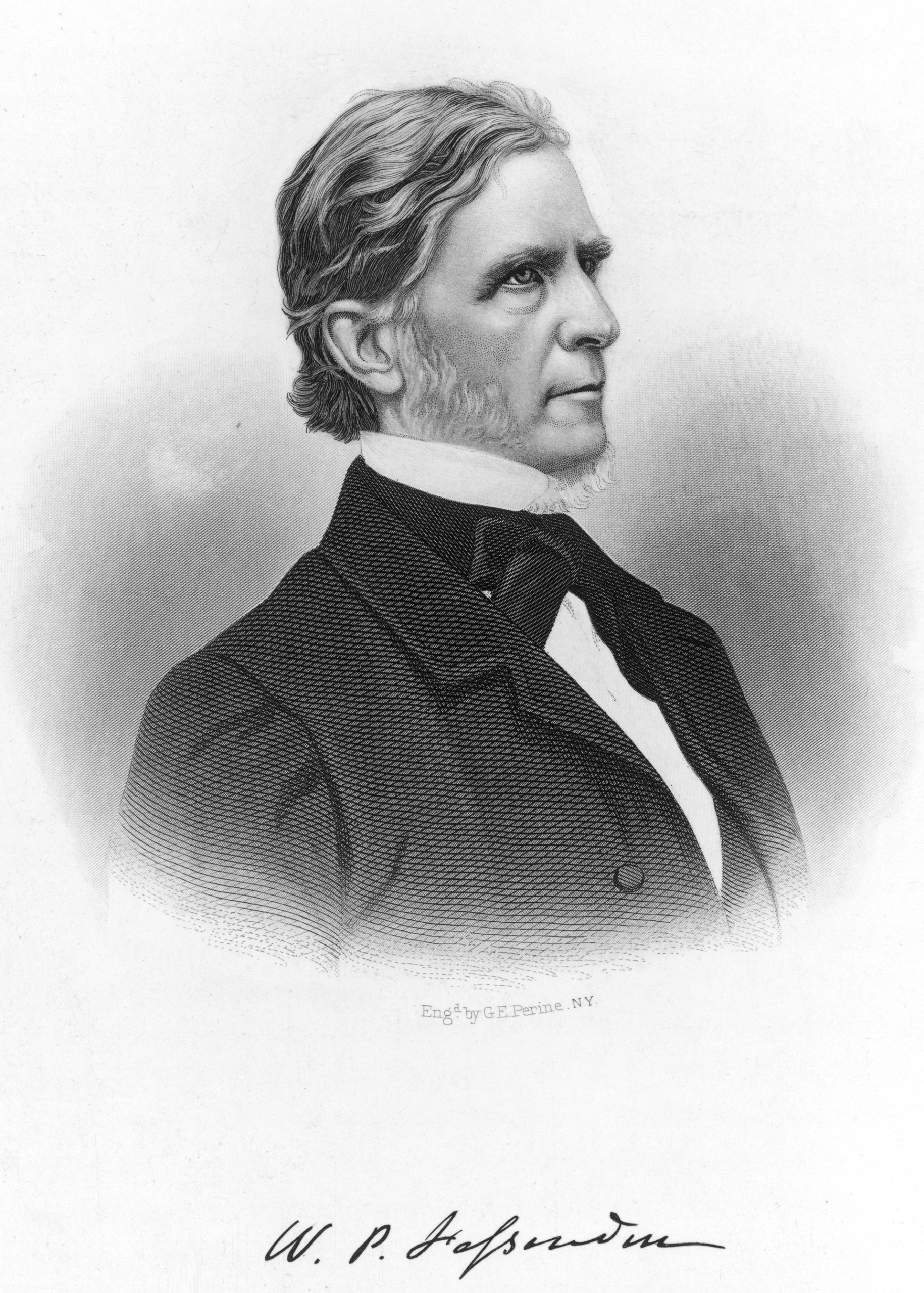 Chân dung Dân biểu William Pitt Fessenden (Cộng Hòa-New Hampshire), người sáng lập Đảng Cộng Hòa năm 1856 và là người ủng hộ Tổng thống Abraham Lincoln. (Ảnh: Lưu trữ Hulton/Getty Images)
