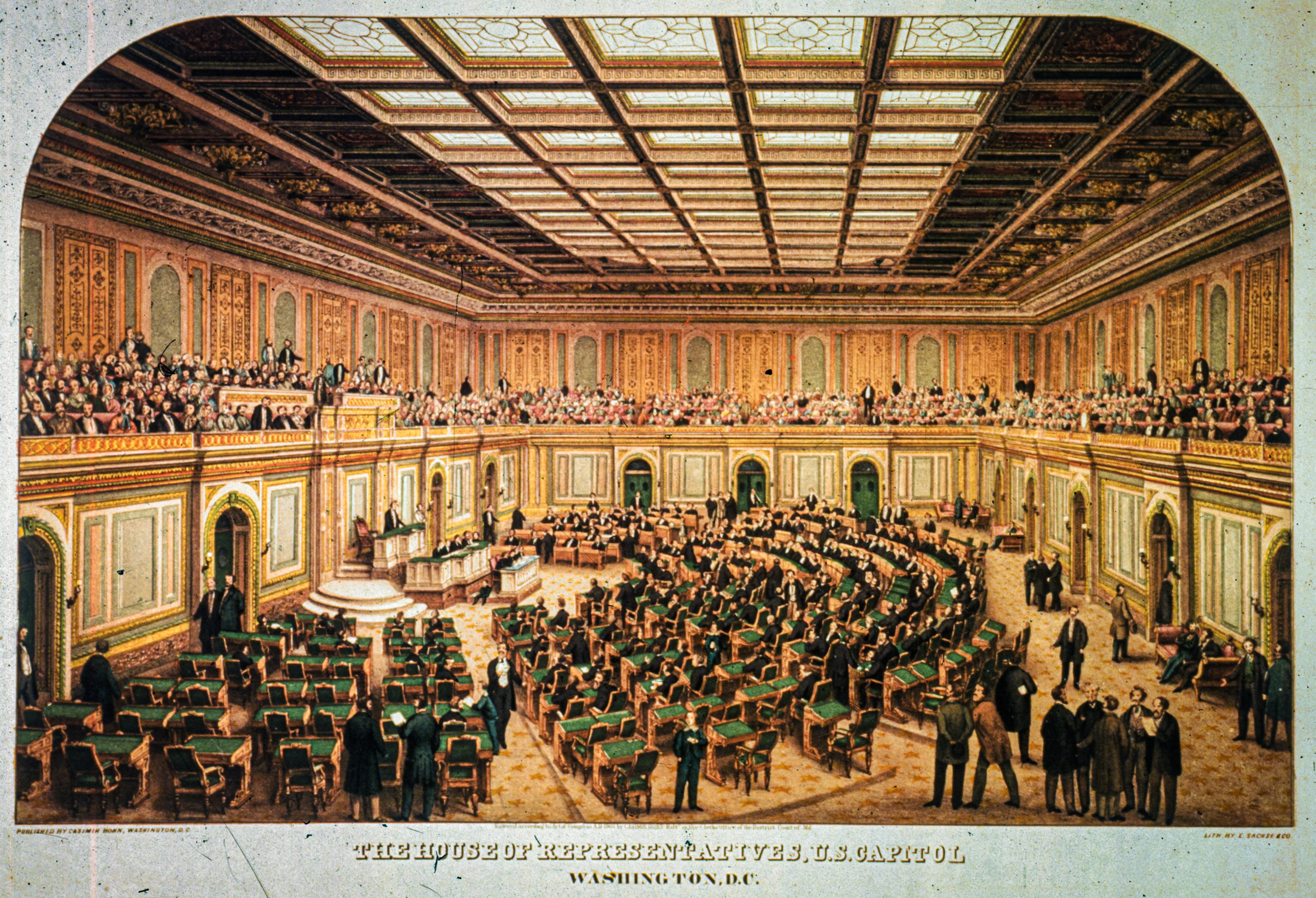 Hạ viện ở Hoa Thịnh Đốn năm 1868. (Ảnh: MPI/Getty Images)