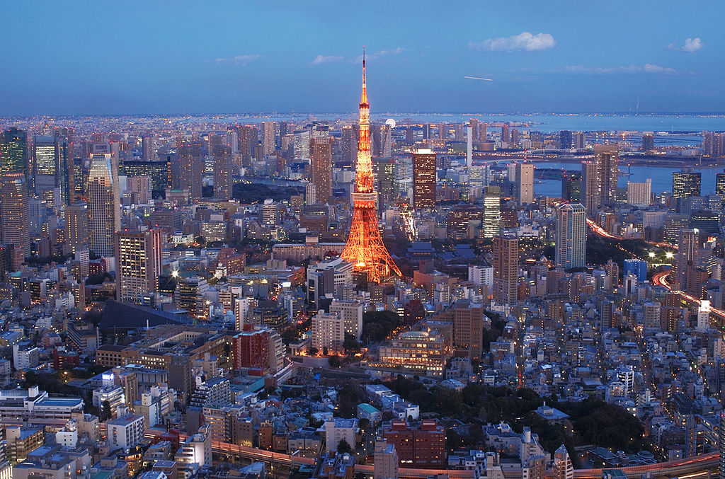 Toàn cảnh Tháp Tokyo và vùng phụ cận ở Nhật Bản vào ngày 10/02/2012. (Ảnh: Adam Pretty/Getty Images)