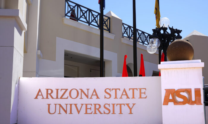 Quang cảnh khuôn viên của Đại học Tiểu bang Arizona (ASU), một trường đại học nghiên cứu công lập ở Phoenix, Arizona. (Ảnh: Shutterstock)