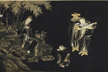 Tập họa về các vị La Hán: Đồng tử hành lễ trước Đại Sĩ Quán  m. Bảo tàng Cố Cung Đài Bắc, Đài Loan cung cấp. (Ảnh: Tài sản công)