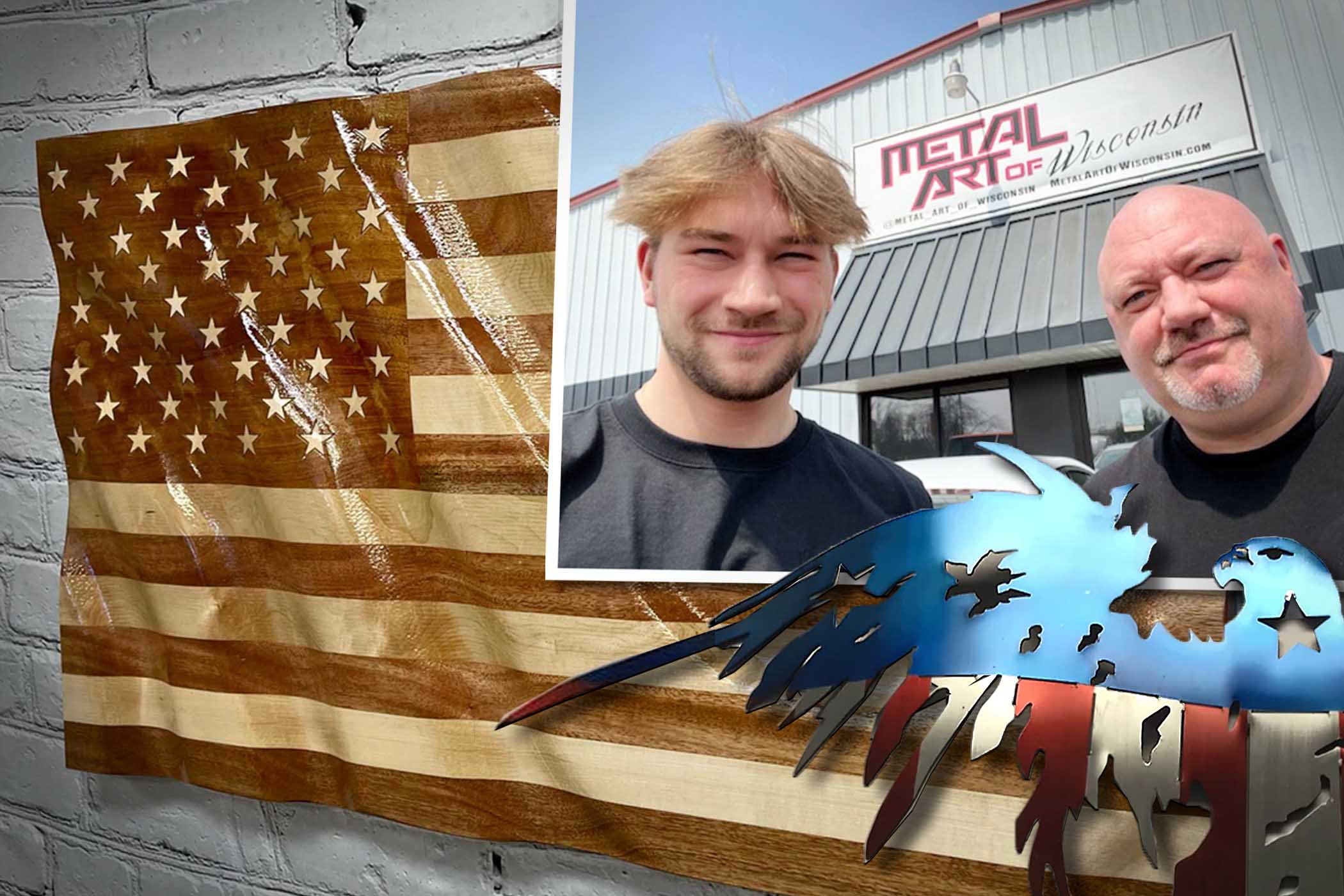 Người cha ở Wisconsin nghỉ việc, cùng con trai chế tác những lá cờ Mỹ tuyệt đẹp kiếm hàng triệu dollar