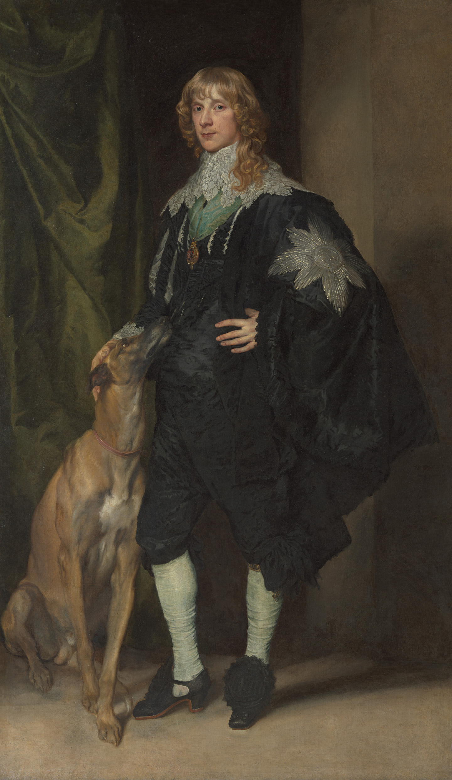 Bức tranh “James Stuart (1612–1655), Duke of Richmond and Lennox” (James Stuart (1612-1655), Công tước xứ Richmond và Lennox) của hoạ sỹ Anthony van Dyck), khoảng năm 1633-1635. Sơn dầu trên vải canvas; 85 inches x 50 ¼ inches (~ 2,2m x 1,3m). Bảo tàng Nghệ thuật Metropolitan, thành phố New York. (Ảnh: Tư liệu công cộng)