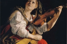 Nhà soạn nhạc Vivaldi dạy và sáng tác nhạc cho một cô gái trẻ, cô Anna Maria dal Violin. Bức tranh “Cô gái chơi vĩ cầm” của họa sĩ Orazio Gentileschi, năm 1624. (Ảnh: Tư liệu công cộng)