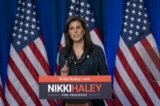 Ứng cử viên tổng thống Đảng Cộng Hòa Nikki Haley nói tại một sự kiện vận động tranh cử tại Đại học Clemson ở Greenville ở Greenville, South Carolina, hôm 24/02/2024. (Ảnh: Allison Joyce/Getty Images)