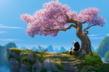 Bậc thầy kung fu Po (do tài tử Jack Black lồng tiếng) ngồi thiền dưới gốc cây trong “Kung Fu Panda 4.” (Ảnh: DreamWorks Animation)