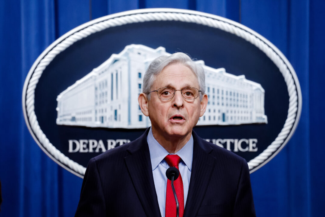 Tổng Chưởng lý Merrick Garland tại Hoa Thịnh Đốn, hôm 21/03/2024. (Ảnh: Anna Moneymaker/Getty Images)