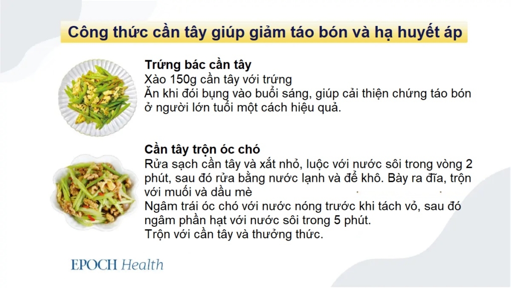 Sáu lợi ích sức khỏe chính của cần tây, 4 kiểu người nên tránh