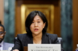 Đại diện Thương mại Katherine Tai điều trần trước Ủy ban Tài chính Thượng viện về nghị trình chính sách thương mại của Tổng thống Joe Biden, tại Tòa nhà Quốc hội vào ngày 31/03/2022. (Ảnh: Jonathan Ernst/Reuters)