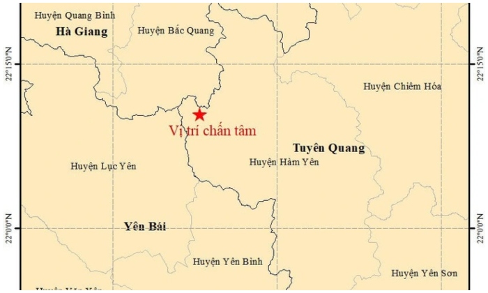 động đất mạnh 4 độ