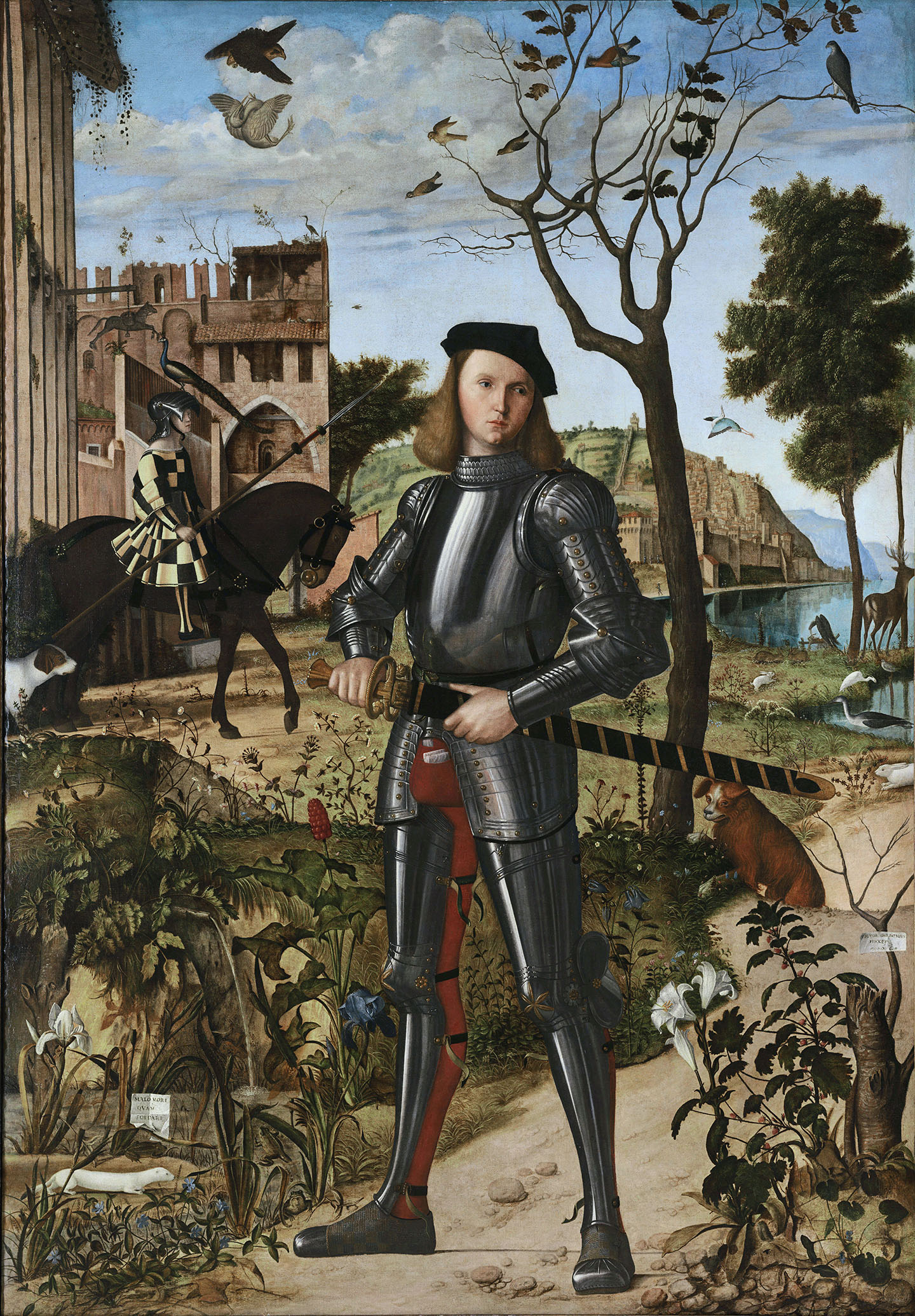 Tác phẩm “Chân dung một hiệp sĩ” của họa sỹ Vittore Carpaccio, năm 1510. Sơn dầu trên vải canvas. Bảo tàng Thyssen-Bornemisza, Madrid. (Ảnh: Tư liệu công cộng)