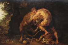 Tác phẩm “Hercules and the Lion of Nemea” (Hercules và mãnh sư Nemea) của họa sỹ Peter Paul Rubens. Bảo tàng Nghệ thuật Quốc gia Romania. (Ảnh: Tư liệu công cộng)