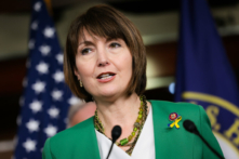 Dân biểu Liên bang Cathy McMorris Rodgers (Cộng Hòa-Washington) nói trong một cuộc họp báo của Đảng Cộng Hòa Hạ viện về chính sách năng lượng tại Tòa nhà Quốc hội Hoa Kỳ hôm 08/03/2022 ở Hoa Thịnh Đốn. (Ảnh: Kevin Dietsch/Getty Images)