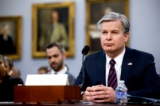 Giám đốc FBI Christopher Wray làm chứng trước Ủy ban Phân bổ ngân sách Hạ viện tại Capitol ở Hoa Thịnh Đốn hôm 11/04/2024. (Ảnh: Julia Nikhinson/Getty Images)