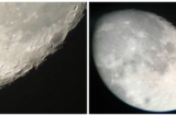 Hình ảnh Mặt Trăng nhìn qua kính viễn vọng. (Ảnh: Melanie Sun/The Epoch Times)