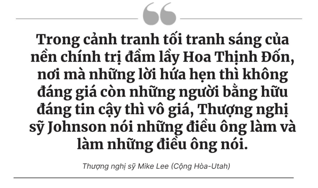 Thượng nghị sỹ Ron Johnson: 'Tôi không thể quay lưng lại với đất nước'