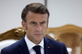 Tổng thống Pháp Emmanuel Macron tại Bangladesh, vào ngày 11/09/2023. (Ảnh: Ludovic Marin/AFP qua Getty Images)